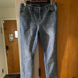 Girls rhinestone detail jeans 
